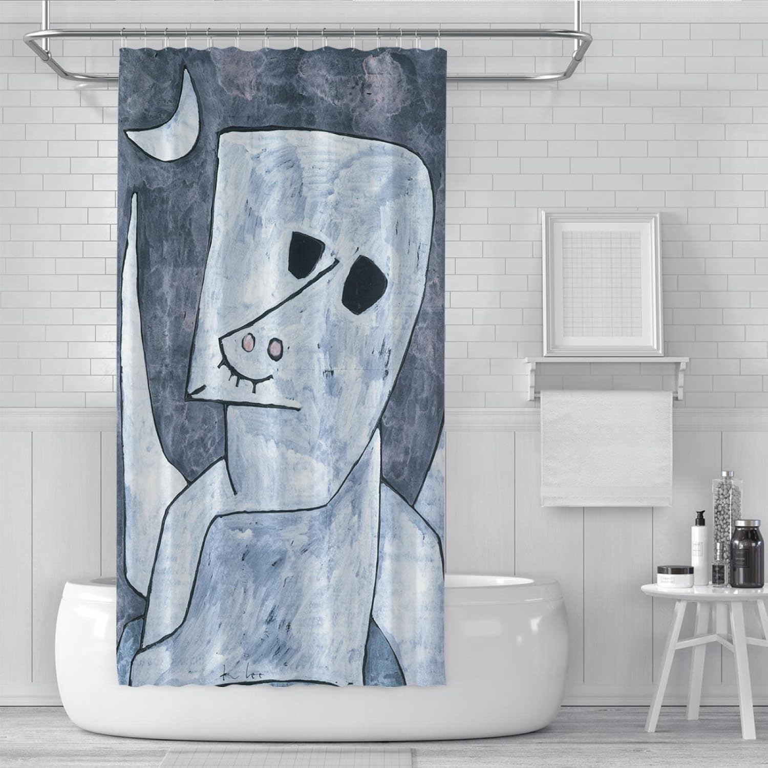 パウル・クレー 抽象的 ホワイト ヒューマンフィギュア ウォッチング